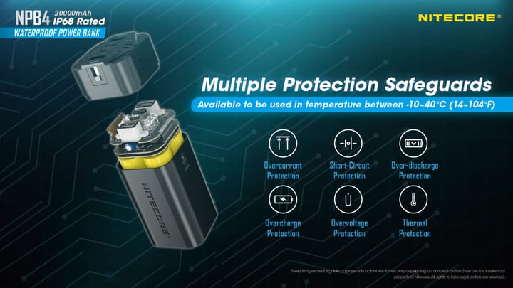 Nitecore Npb4 Waterproof Powerbank 20000 Black Nitecore Nitecore Npb4 Waterproof Powerbank 20000 Black Nitecore