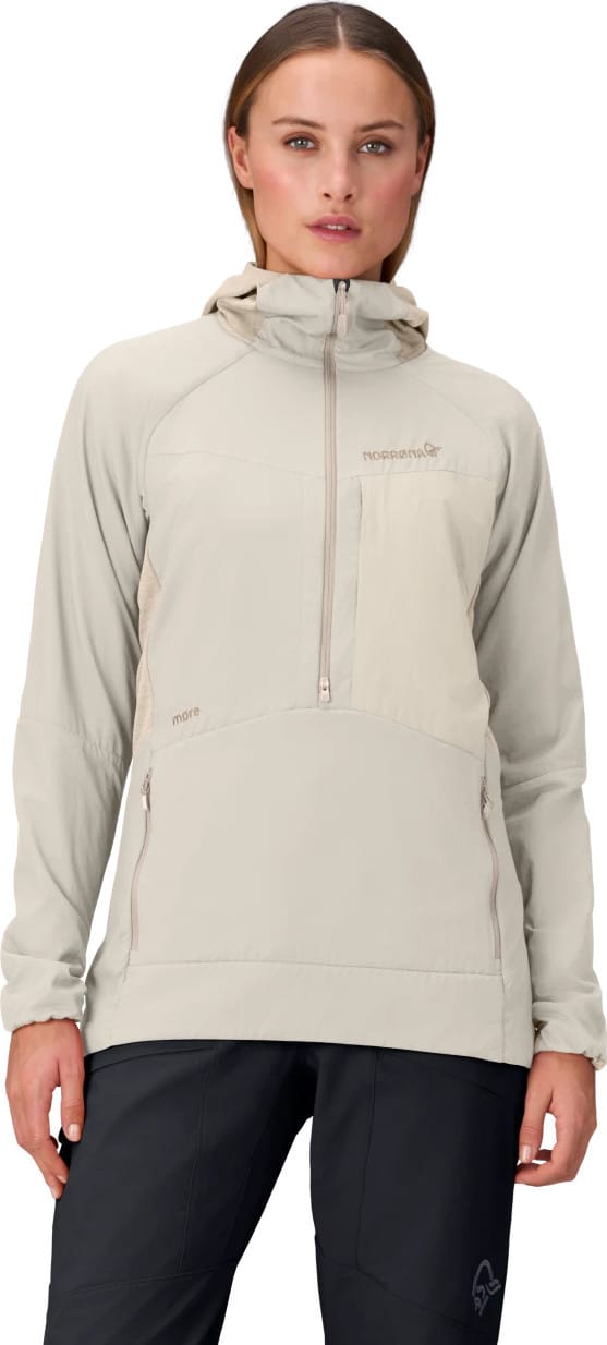 Norrøna Women's Møre Octa Zip Hood  Oatmeal Norrøna