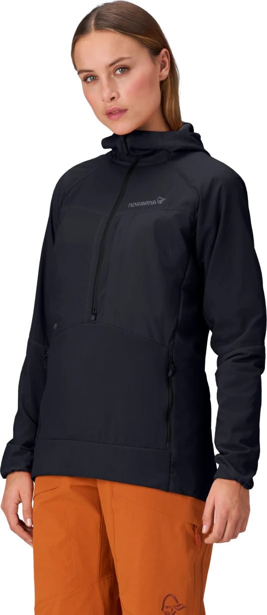 Norrøna Women's Møre Octa Zip Hood  Caviar Norrøna