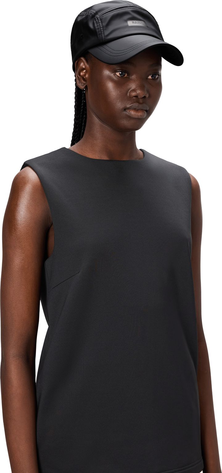 Rains 5 Panel Cap W1 Black Rains