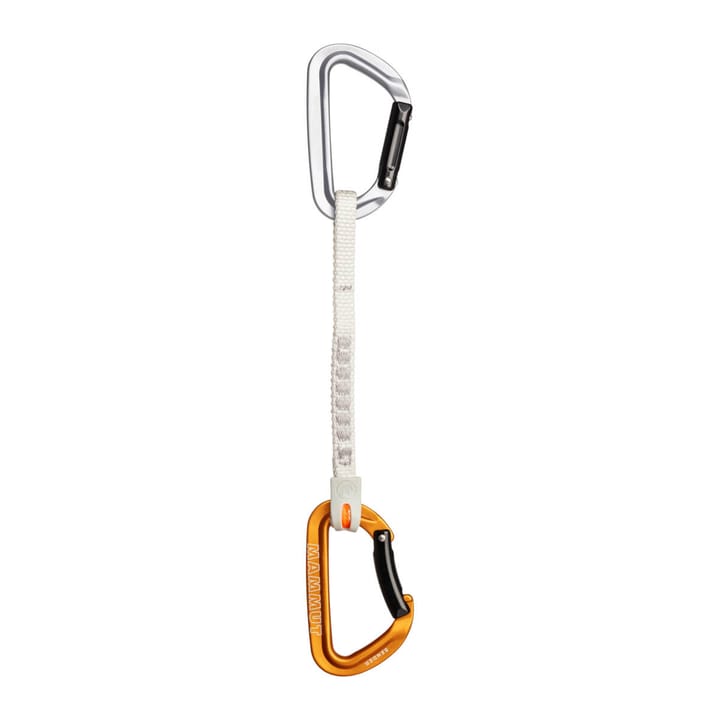 Mammut Sender Keylock 17 cm Quickdraw Straight Gate/Bent Gate, Light Grey-Gold Mammut