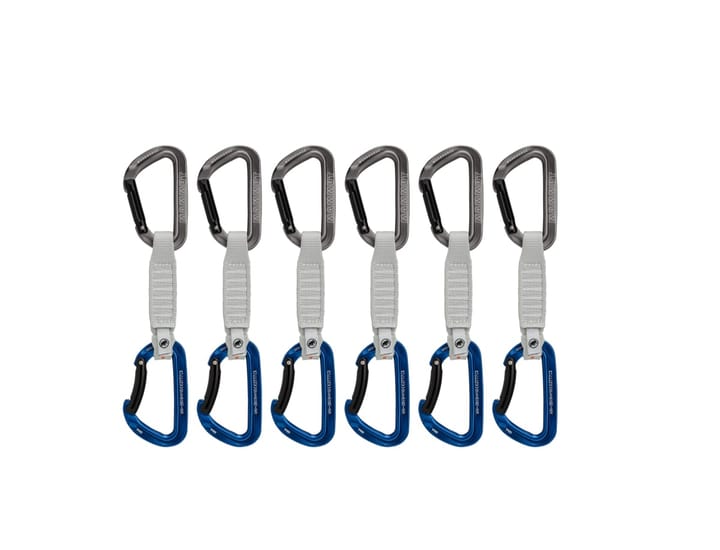 Mammut Workhorse Keylock 12 Cm 6-Pack Quickdraws Straight Gate/Bent Gate Key Lock, Grey-Blue 12 cm Mammut