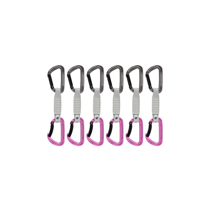 Mammut Workhorse Keylock 12 Cm 6-Pack Quickdraws Straight Gate/Bent Gate Key Lock, Grey-Pink 12 cm Mammut