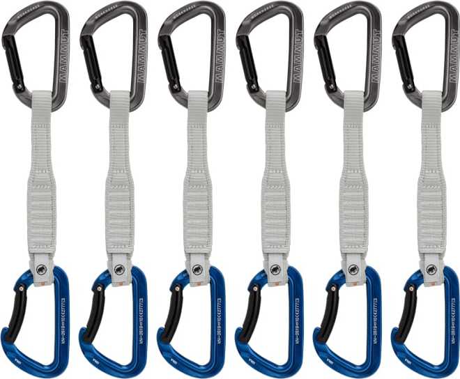 Mammut Workhorse Keylock 17 Cm 6-Pack Quickdraws Straight Gate/Bent Gate Key Lock Mammut