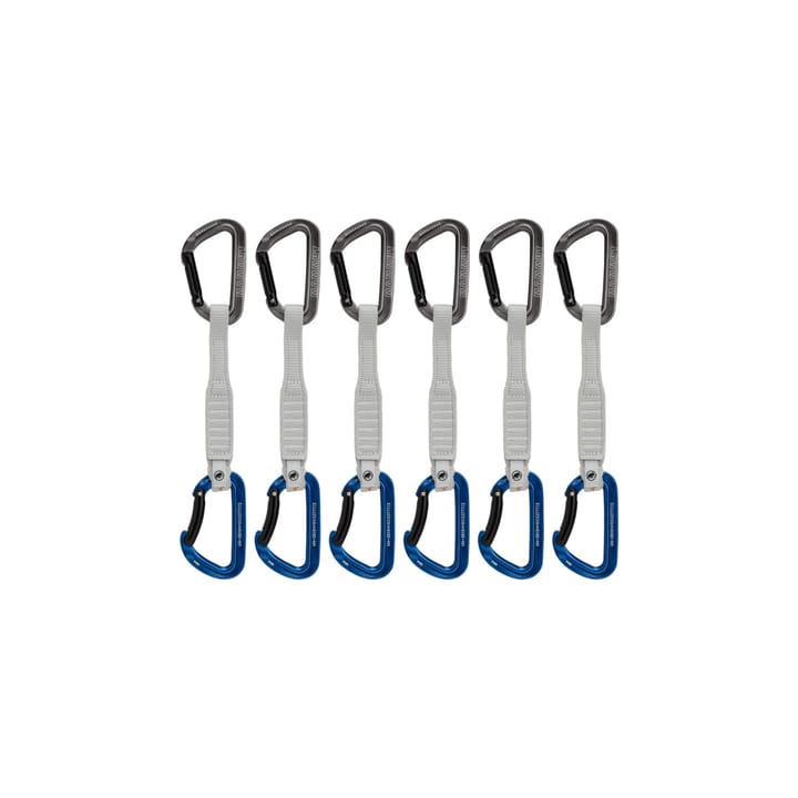 Mammut Workhorse Keylock 17 Cm 6-Pack Quickdraws Straight Gate/Bent Gate Key Lock, Grey-Blue 17 cm Mammut