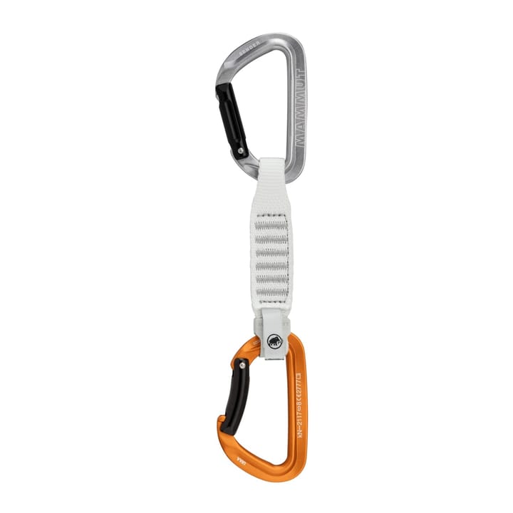 Mammut Sender Keylock 12 cm Quickdraw Straight Gate/Bent Gate, Light Grey-Gold Mammut