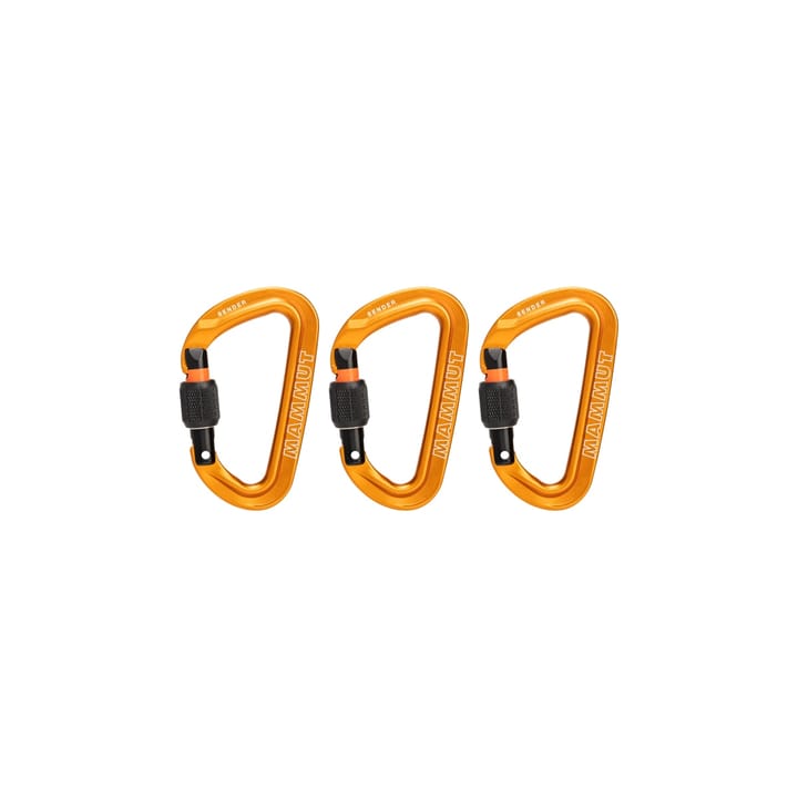 Mammut Sender Screwgate 3-Pack Carabiners Screw Gate Gold Mammut