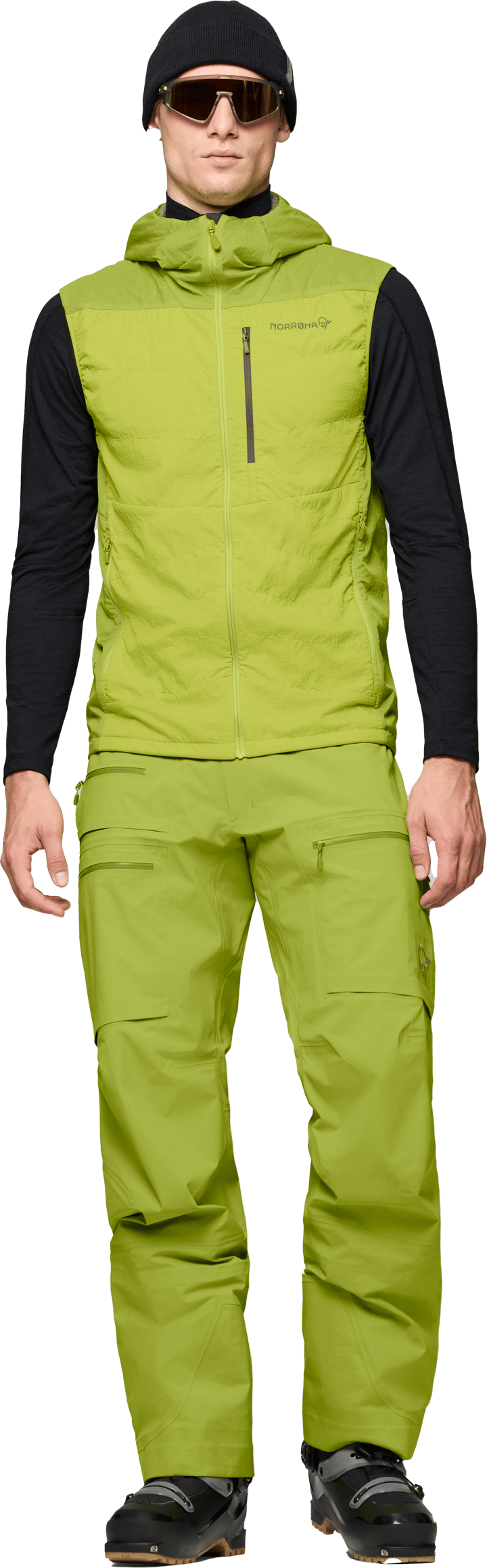 Norrøna Men's Lyngen Thermo100 active Vest Dark Citron Norrøna