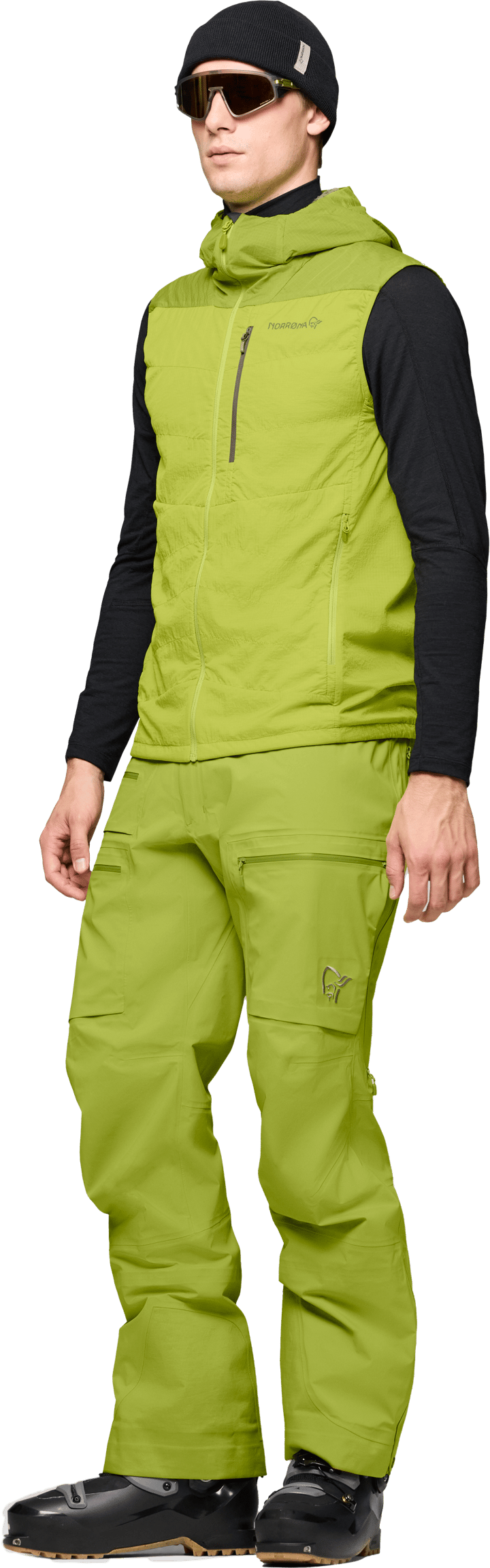 Norrøna Men's Lyngen Thermo100 active Vest Dark Citron Norrøna