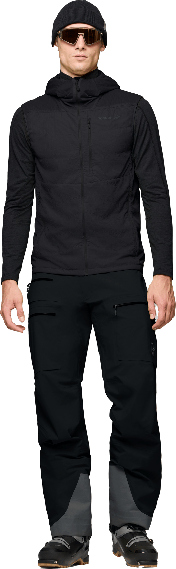 Norrøna Men's Lyngen Thermo100 active Vest Caviar Black Norrøna