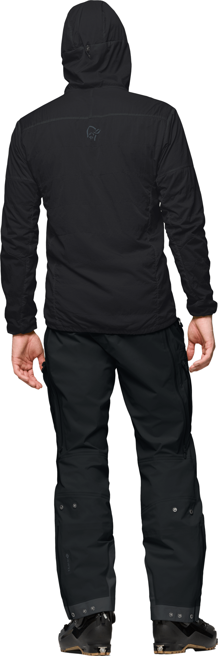 Norrøna Men's Lyngen Thermo100 Active Zip Hood Caviar Black Norrøna