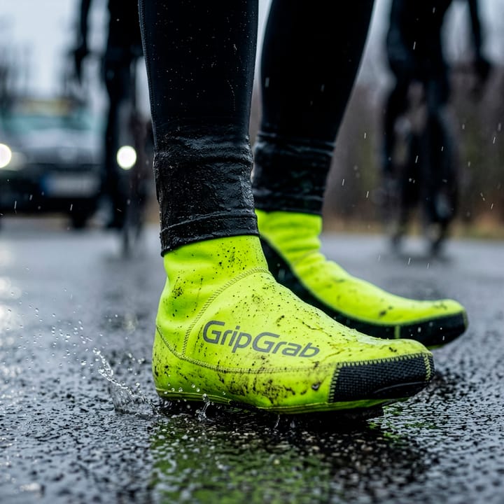 Gripgrab Unisex PACR Waterproof Winter Road Shoe Covers Yellow Hi-vis Gripgrab