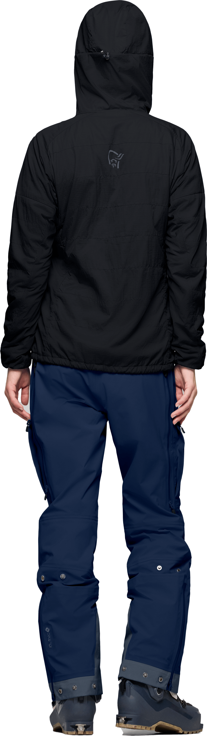 Norrøna Women's Lyngen Thermo100 Active Zip Hood Caviar Black Norrøna