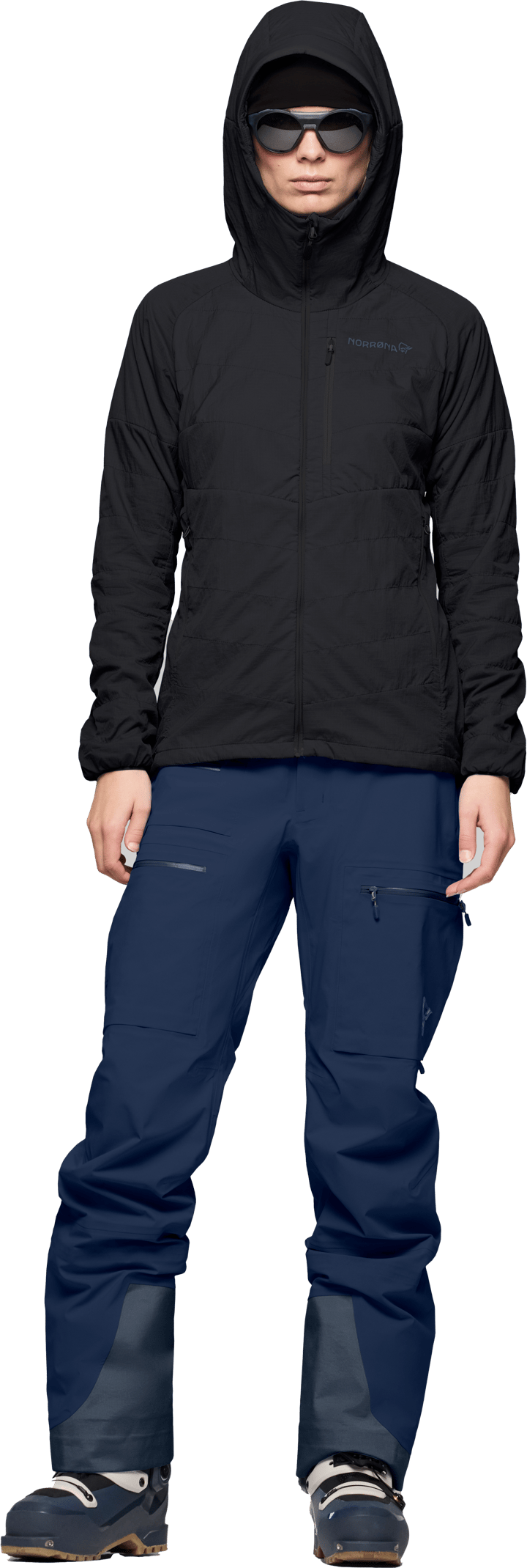 Norrøna Women's Lyngen Thermo100 Active Zip Hood Caviar Black Norrøna