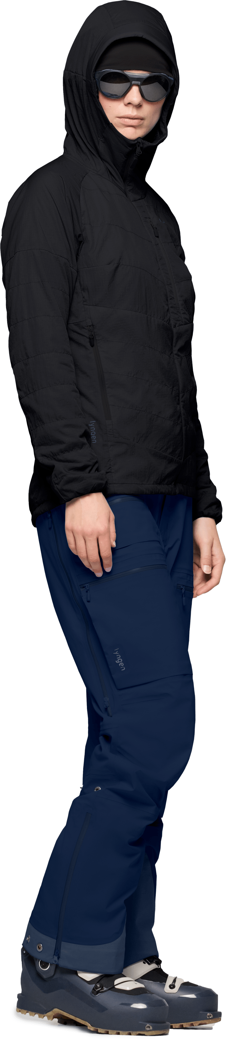 Norrøna Women's Lyngen Thermo100 Active Zip Hood Caviar Black Norrøna