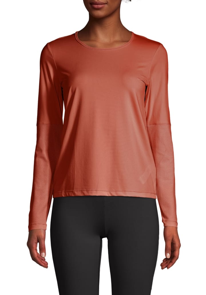 Casall Essential Mesh Detail Long Sleeve Burnt Sienna Red Casall Casall Essential Mesh Detail Long Sleeve Burnt Sienna Red Casall