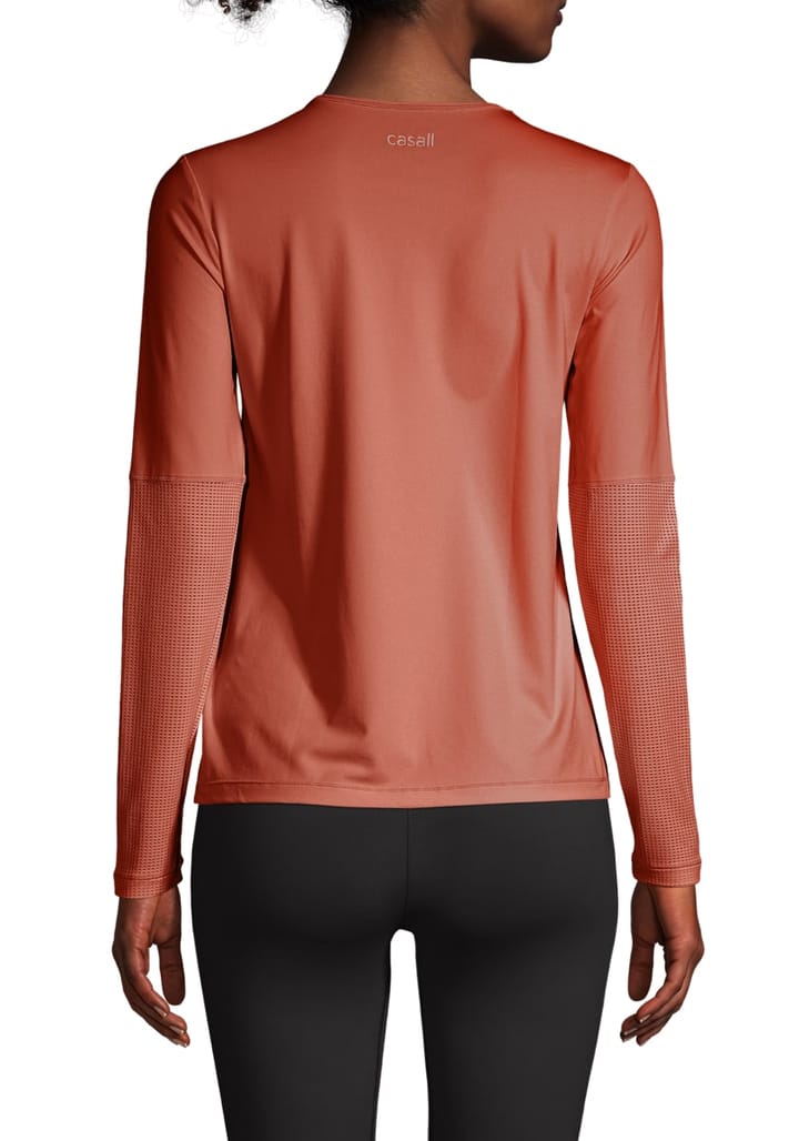 Casall Essential Mesh Detail Long Sleeve Burnt Sienna Red Casall Casall Essential Mesh Detail Long Sleeve Burnt Sienna Red Casall