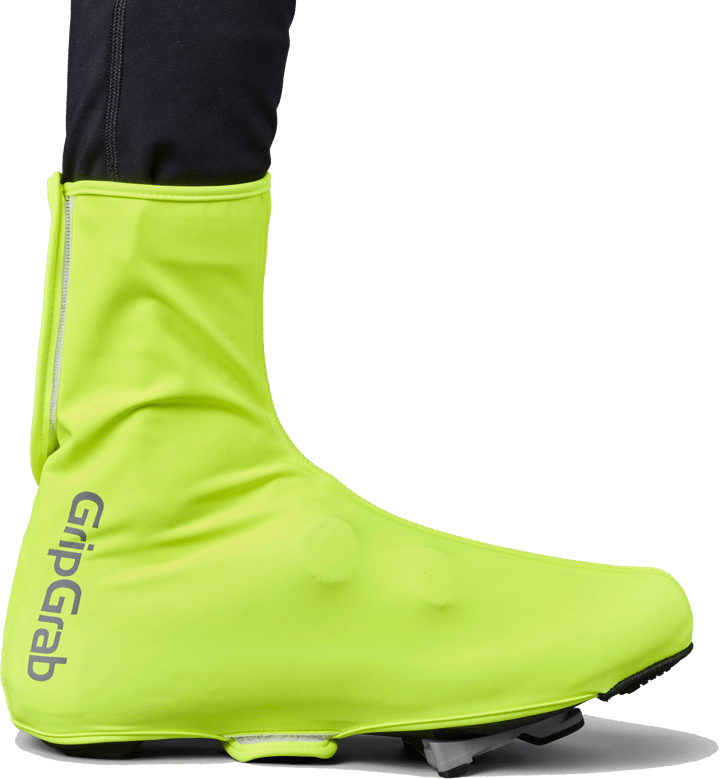 Gripgrab Ride 2 Waterproof Road Shoe Covers Yellow Hi-vis Gripgrab