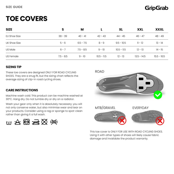 Gripgrab PACR Windproof Toe Covers White Gripgrab
