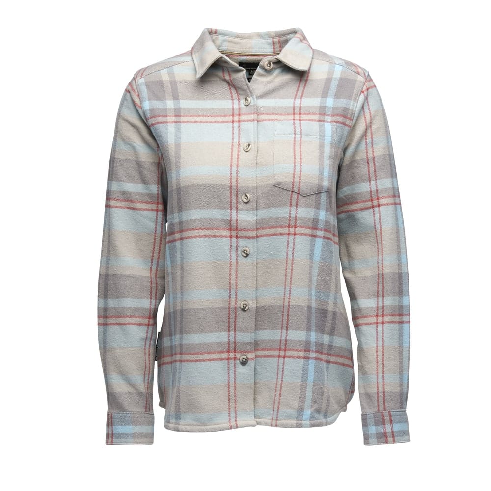 Black Diamond Women's Project Flannel Shirt Pewter-Belay Blue Plaid