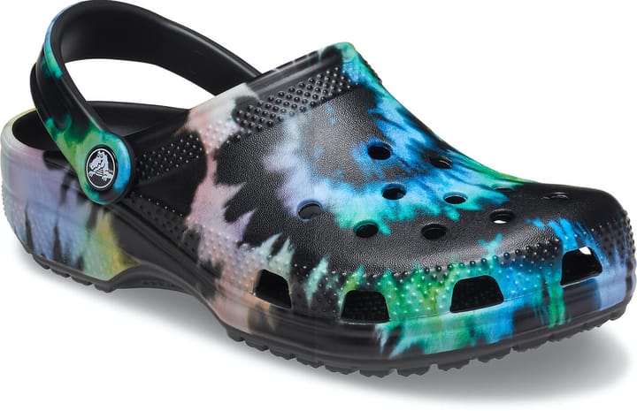 Crocs Classic Tie Dye Graphic Clog MBlk/Blk Multi Black/Black Crocs Crocs Classic Tie Dye Graphic Clog MBlk/Blk Multi Black/Black Crocs