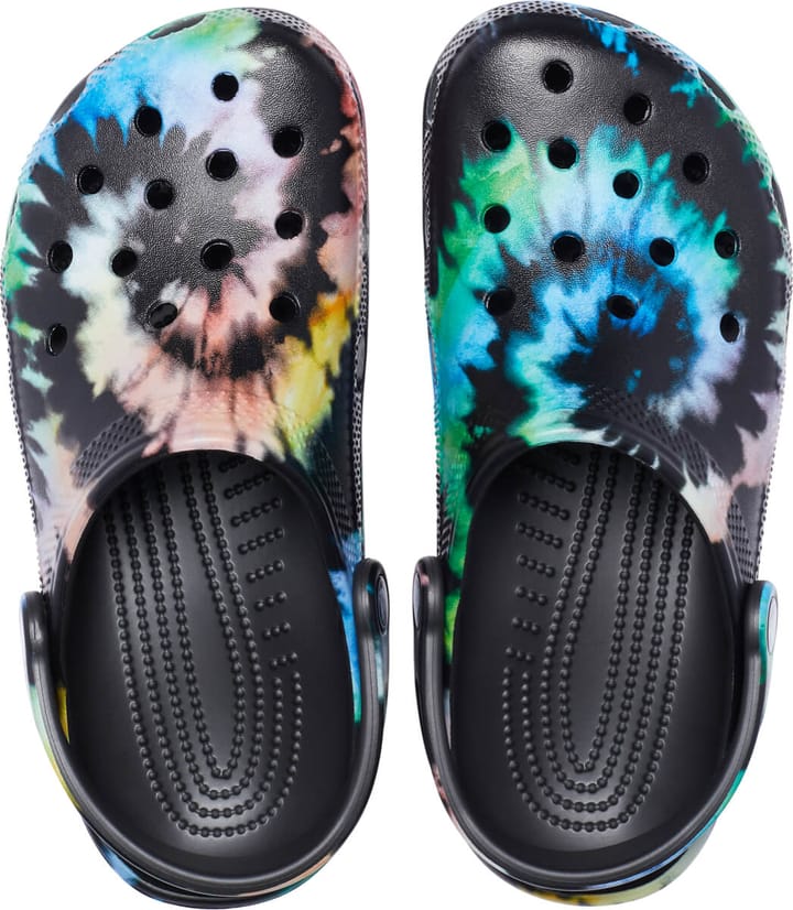 Crocs Classic Tie Dye Graphic Clog MBlk/Blk Multi Black/Black Crocs Crocs Classic Tie Dye Graphic Clog MBlk/Blk Multi Black/Black Crocs