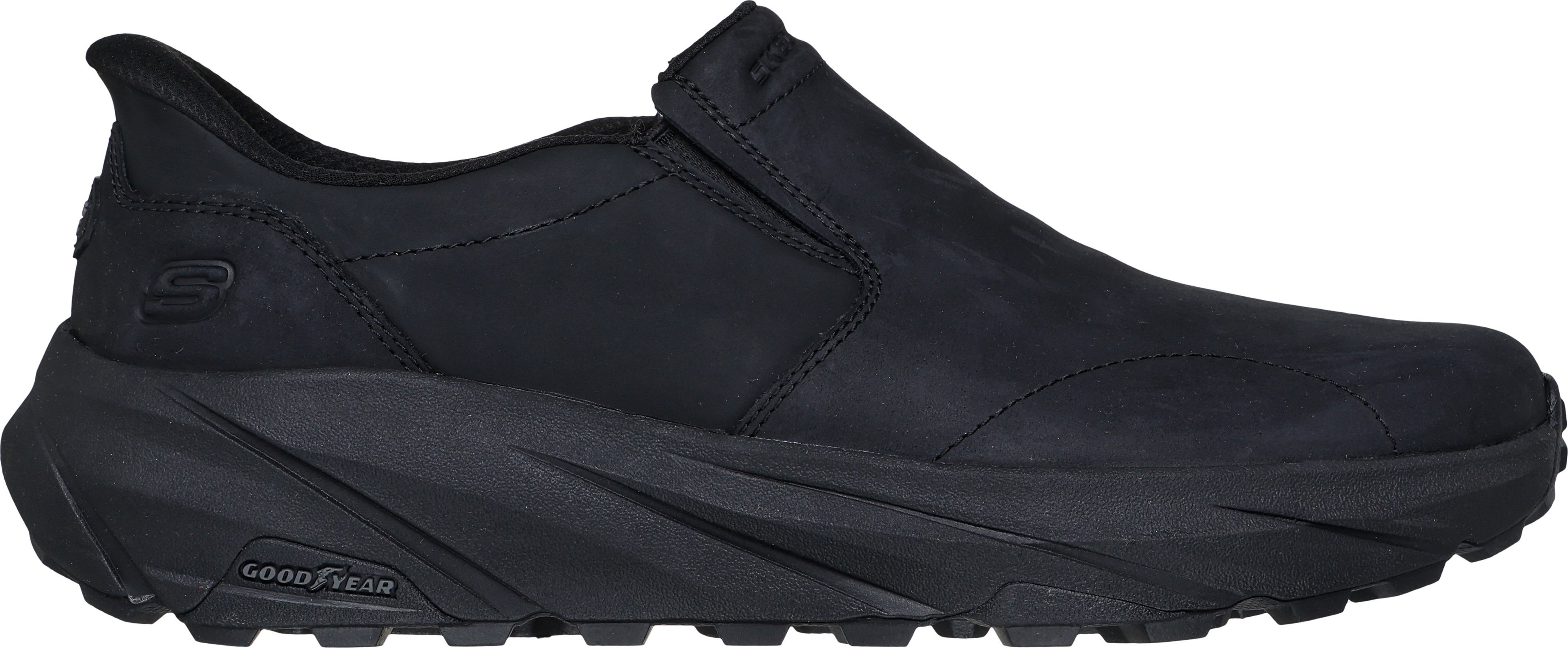Skechers Men's Leather Round Toe Dual Gore Slip-Ins