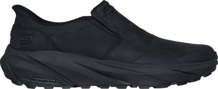 Skechers Men's Leather Round Toe Dual Gore Slip-Ins Black Skechers