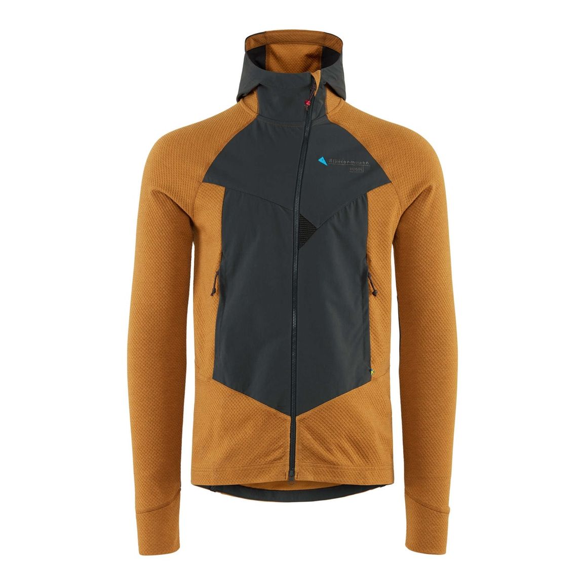 Klättermusen Men's Hugin Zip Hoodie Mustard/Raven Fjellsport.no
