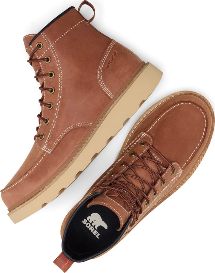 Sorel Men's Slabtown 62' Moc Waterproof Rustic Brown, Ceramic Sorel