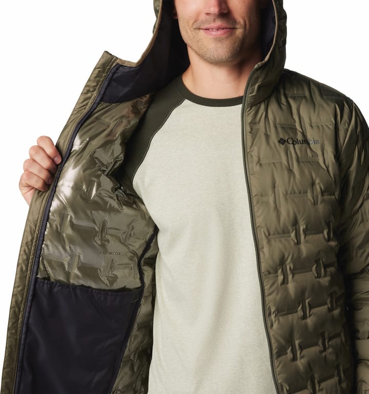 Columbia Men's Delta Ridge II Down Hooded Jacket Stone Green Columbia