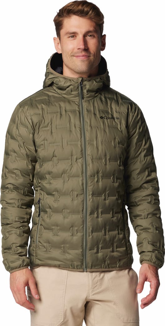Columbia Men's Delta Ridge II Down Hooded Jacket Stone Green Columbia