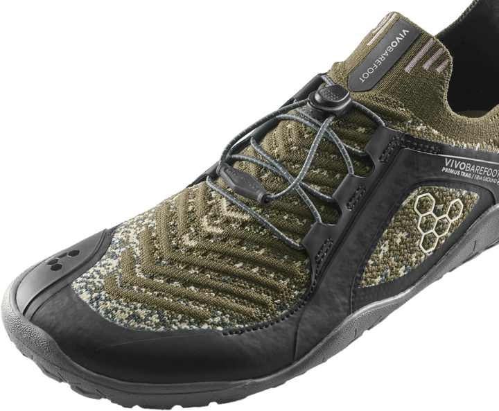 Vivobarefoot Women's Primus Trail Knit FG Grounding Dark Olive Vivobarefoot