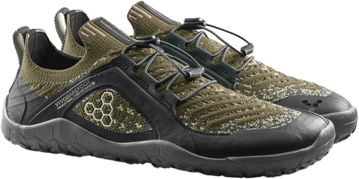 Vivobarefoot Men's Primus Trail Knit FG Grounding Dark Olive Vivobarefoot