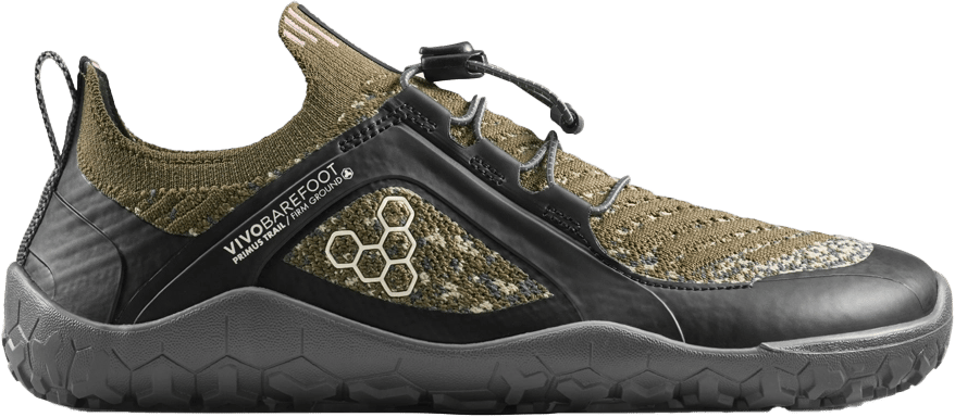 Vivobarefoot Men's Primus Trail Knit FG Grounding Dark Olive