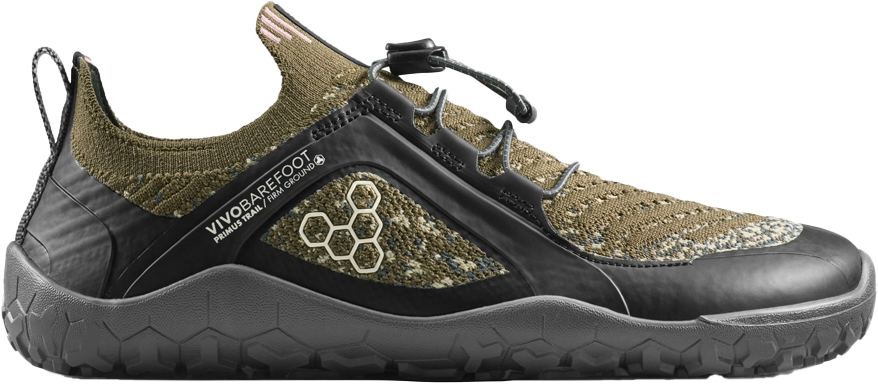 Vivobarefoot Women's Primus Trail Knit FG Grounding Dark Olive