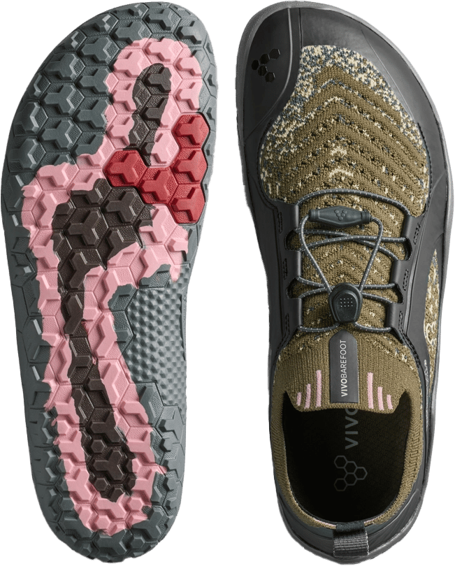Vivobarefoot Men's Primus Trail Knit FG Grounding Dark Olive Vivobarefoot