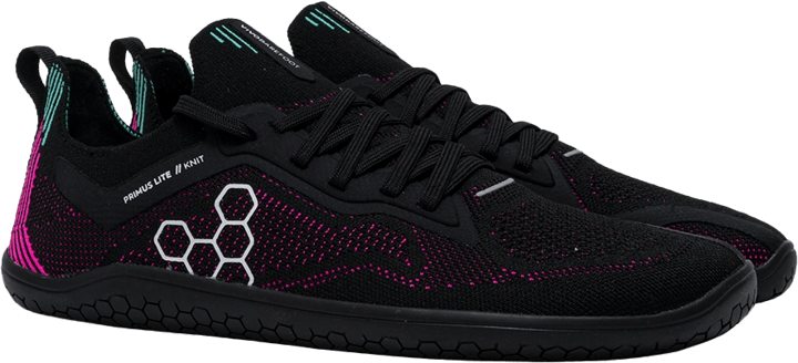 Vivobarefoot Women's Primus Lite Knit Obsidian/Vibrant Pink Vivobarefoot Vivobarefoot Women's Primus Lite Knit Obsidian/Vibrant Pink Vivobarefoot