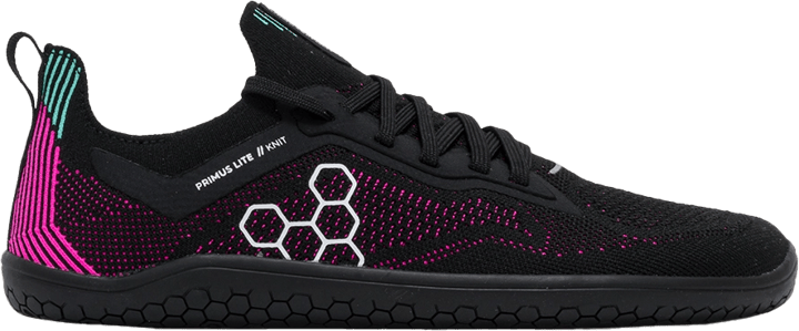 Vivobarefoot Women's Primus Lite Knit Obsidian/Vibrant Pink Vivobarefoot Vivobarefoot Women's Primus Lite Knit Obsidian/Vibrant Pink Vivobarefoot