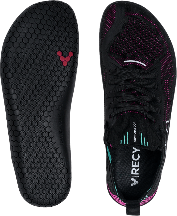 Vivobarefoot Women's Primus Lite Knit Obsidian/Vibrant Pink Vivobarefoot Vivobarefoot Women's Primus Lite Knit Obsidian/Vibrant Pink Vivobarefoot