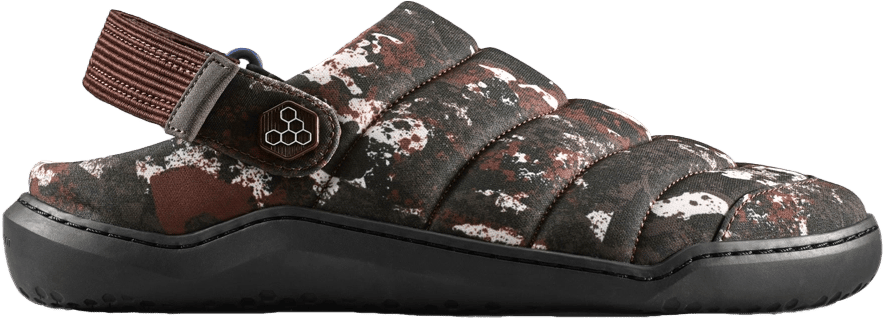 Vivobarefoot Women's Gobi Wavey Mule Textile Mole Print