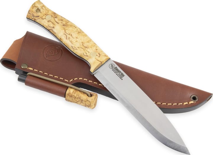 Casström No.14 Swedish Forest Knife with Fire Steel Curly Birch Casström