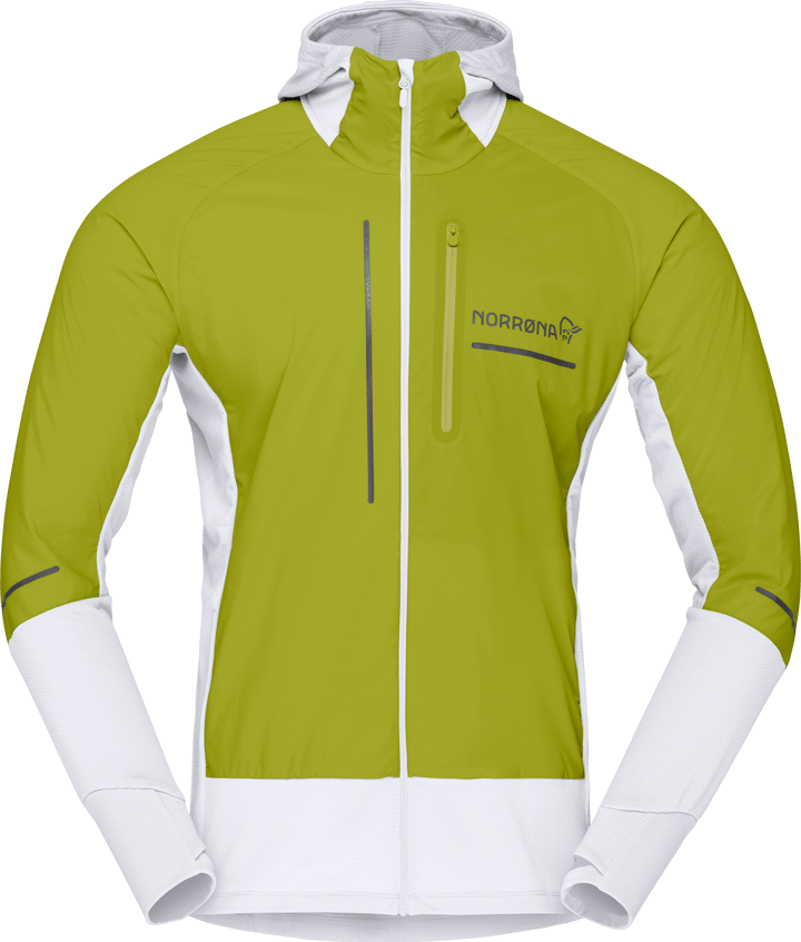 Norrøna Men's Senja Alpha90 Zip Hood Golden Lime/snow White Norrøna
