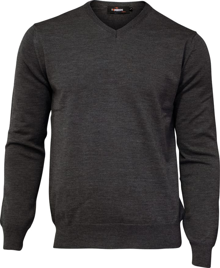 Ivanhoe Men's Merino V-Neck Graphite Marl Ivanhoe