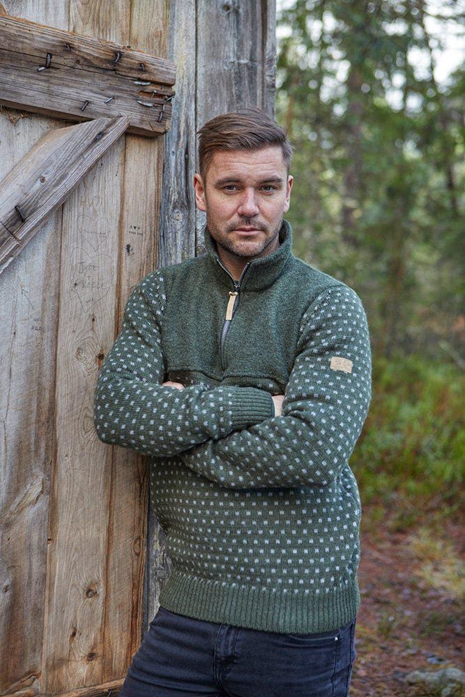 Men's Sverre Half Zip Loden Green Ivanhoe