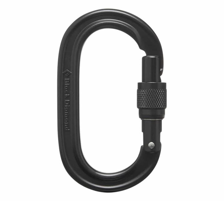 Black Diamond Oval Screwgate Carabiner Black Black Diamond