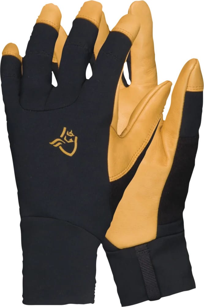 Norrøna Unisex Lyngen Windstopper Leather Gloves Caviar Black Norrøna