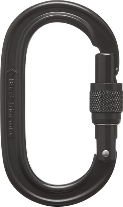 Black Diamond Oval Keylock Scrwgt Carabiner Black Black Diamond