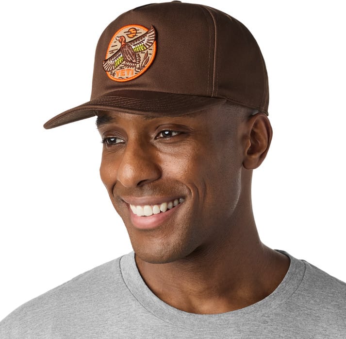 Yeti Built For The Wild Duck Flat Brim Hat Dark Brown Yeti