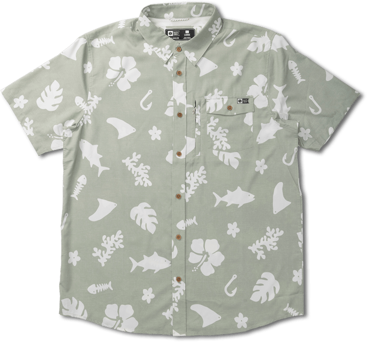 Salty Crew Men's Shoots SS Tech Woven Dusty Sage Salty Crew